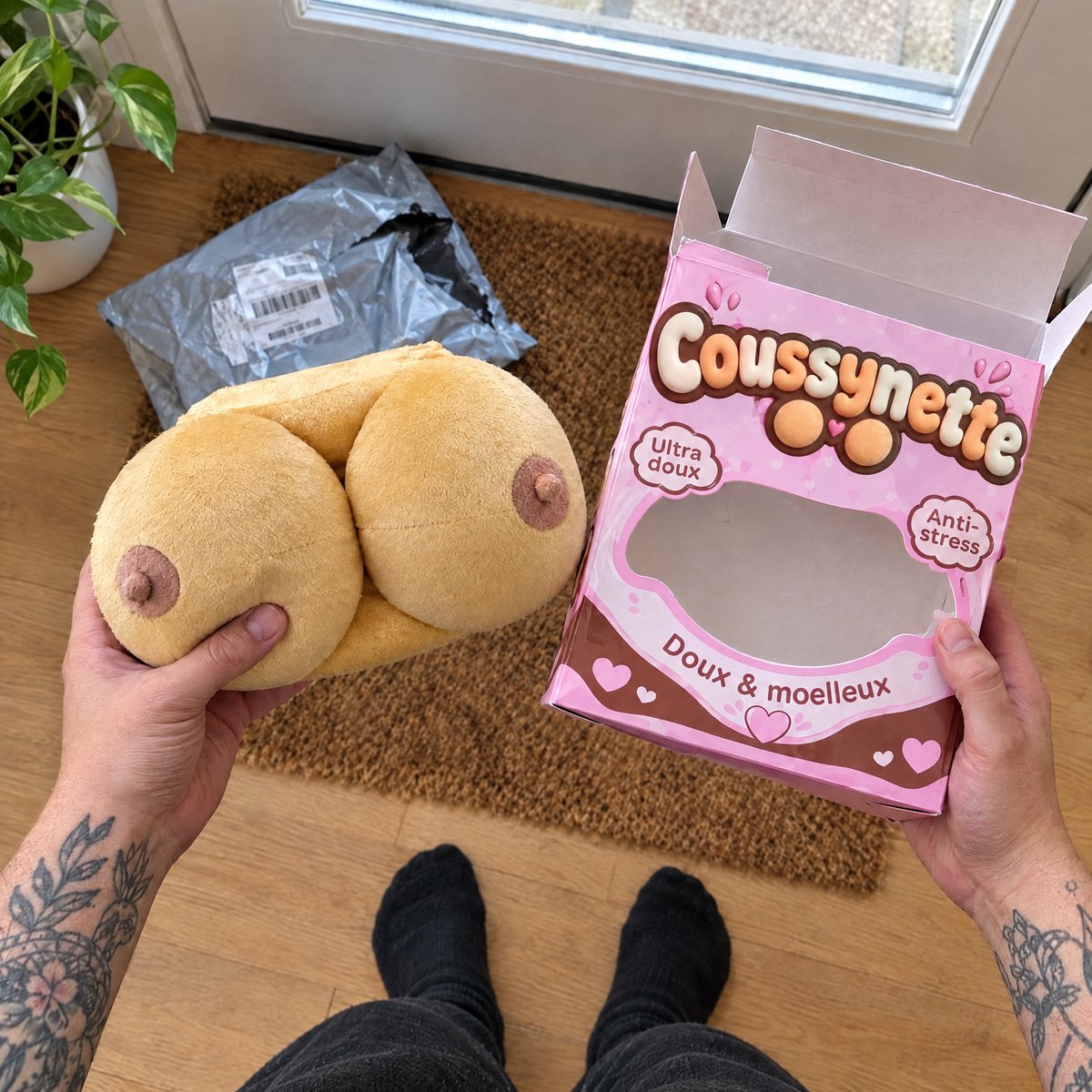 Déballage du coussin Coussynette et de sa boîte